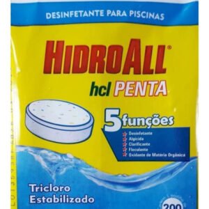 Pastilha Cloro Hidroall Hcl Penta 5x1 Kit 10 Unidades