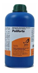 Poliforte Oral 1l - Para Bovinos Equinos,suinos E Aves 3unid