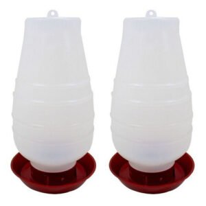 2 Bebedouro Plastico Automático P/ Frangos Pintos - 5 Litros