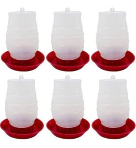 6 Un Bebedouro Plástico Automático P/ Frangos Pintos  2,0 Lt