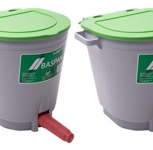 2 Baldes Alimentador 5 L 2 Bicos C/ Tampa Suporte Bezerros
