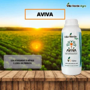 Frasco de 1 litro do AViva, complemento alimentar para microrganismos da Villa Verde Agro