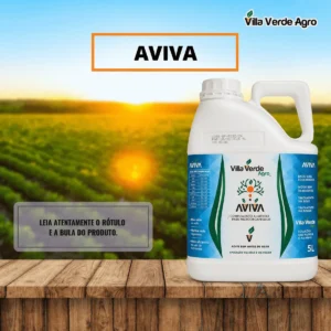 Frasco de 5 litros do AViva, complemento alimentar para microrganismos da Villa Verde Agro