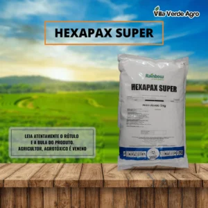 Embalagem de 5 kg do herbicida Hexapax Super da Rainbow, com hexazinona 750 g/kg